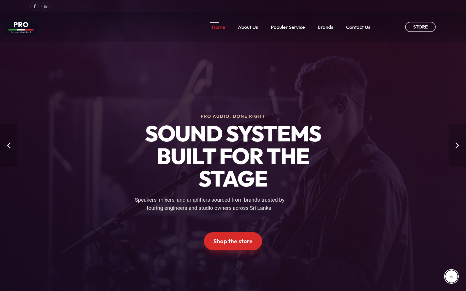 ProSound website screenshot